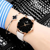 WISHODIT Leather Quartz Wristwatch