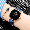 WISHODIT Leather Quartz Wristwatch