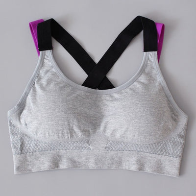 Mermaid Curve Spaghetti Strap Fast Dry Elastic Sport Bra