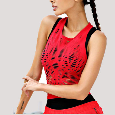 Mesh Yoga Top Sleeveless Shirt