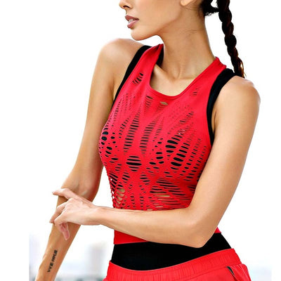 Mesh Yoga Top Sleeveless Shirt